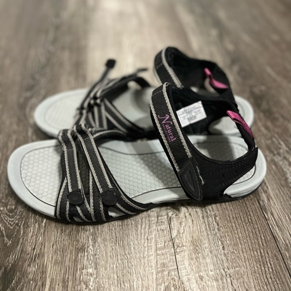 Natural Reflections Sandals Womens 9M Black Cape May Sports Athletic Shoes